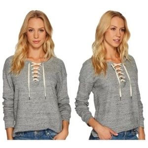 Splendid Long sleeve Lace Up Neckline Soft Shirt